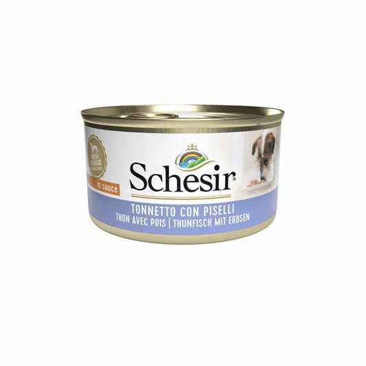 Schesir ：Wet Original 汁煮 - 吞拿魚豌豆狗罐頭 - 85g