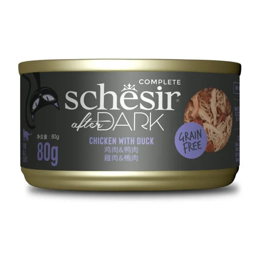 Schesir ：After Dark - 雞肉及鴨肉貓用全階段主食罐 - 80g