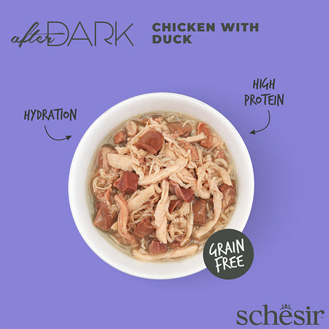 Schesir: After Dark - Chicken &amp; Duck Cat Food for All Stages - 80g 