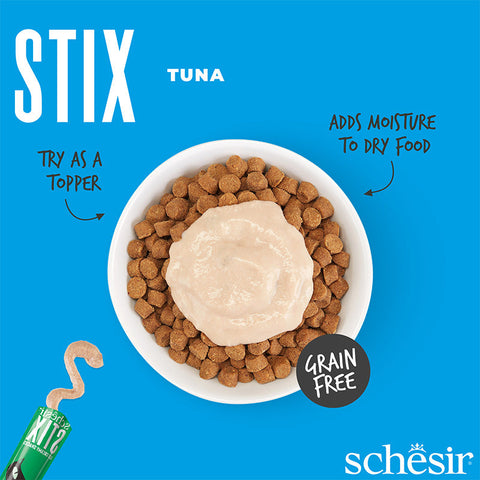 Schesir ：STIX系列 - 無穀貓條吞拿魚口味 - 6x15g