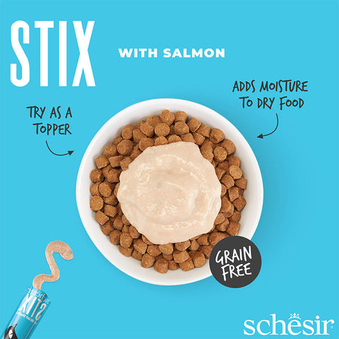Schesir ：STIX系列 - 無穀貓條三文魚口味 - 6x15g