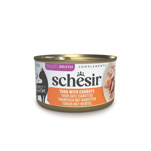 Schesir: Natural Tuna with Carrot and Rice in Broth Cat Food - 70g