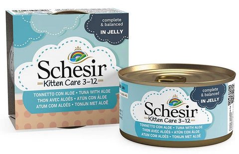 Schesir ：Wet Original 啫喱 - 吞拿魚蘆薈幼貓貓罐頭 - 85g