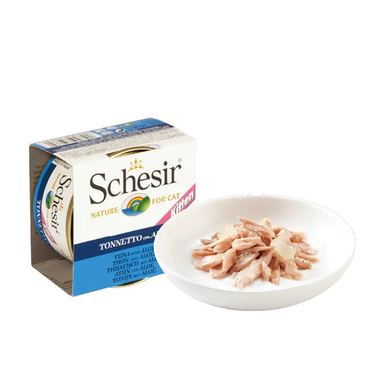 Schesir ：Wet Original 啫喱 - 吞拿魚蘆薈幼貓貓罐頭 - 85g