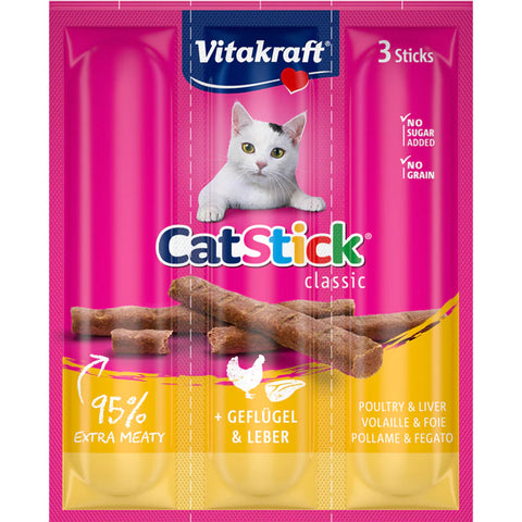 Vitakraft - Cat Treats Mixed Poultry & Liver Meat Stick