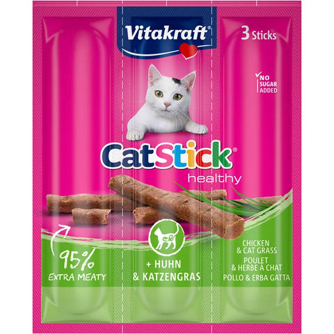 Vitakraft - Cat Treats Chicken & Cat Grass Meat Stick