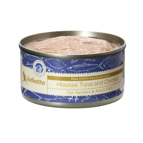 Astkatta: Tuna and Chicken Mousse Cat Food - Senior Cats - 80g