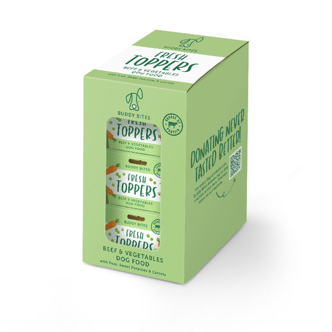 Buddy Bites：牛肉蔬菜濕伴糧80g x3(盒)