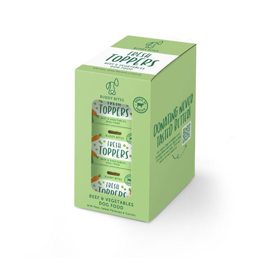 Buddy Bites：牛肉蔬菜濕伴糧80g x3(盒)