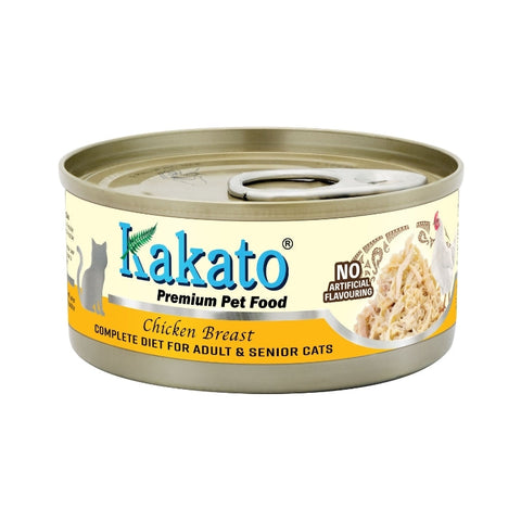 KAKATO：全營養雞胸成貓高齡貓主食罐70g