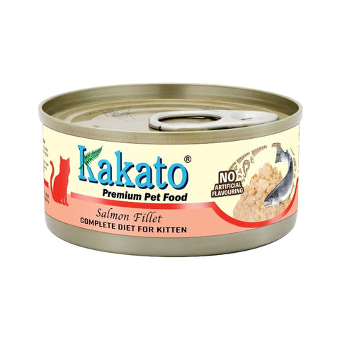 KAKATO：全營養三文魚幼貓增重主食罐70g