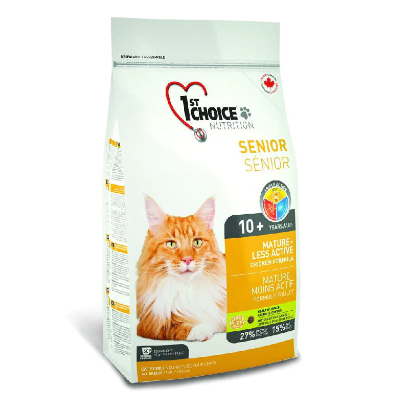 1st Choice: Senior Cat Joint Health and Hairball Control Chicken Formula Food - 6lb 