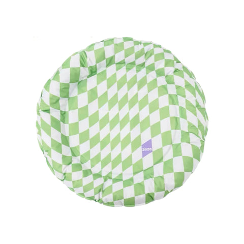 Zeze - Checkerboard Ice Nest-Green And White Checkered Pattern