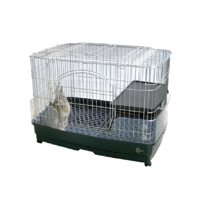 Marukan - Advanced Anti Spray Rabbit Cage With Enameling Tray