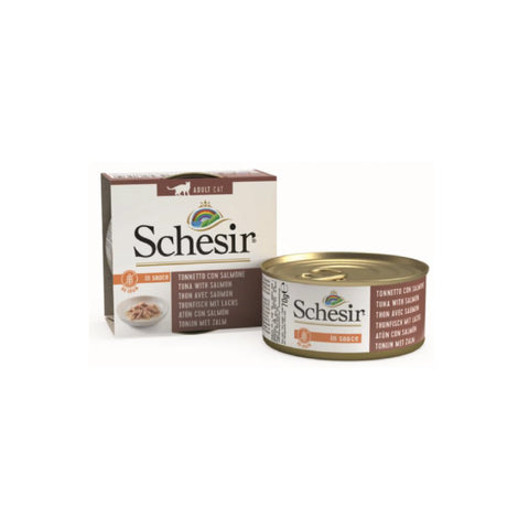 Schesir - Tuna Salmon Soup Cat Staple Food Can