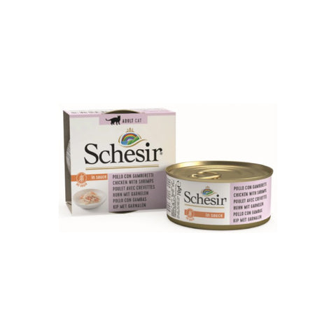 Schesir - Chicken And Shrimp Soup Cat Staple Food Can