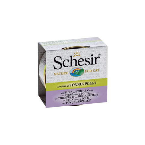 Schesir - All Natural Tuna Chicken Fish Soup Boiled Canned Cat Food