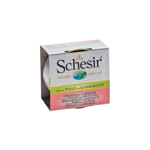 Schesir - All Natural Chicken  Shrimp And Broiler Soup For Canned Cats