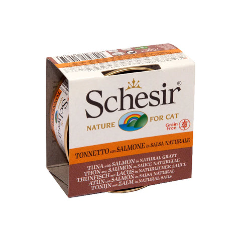 Schesir - Grain Free Tuna Salmon Gravy Canned Cat Food