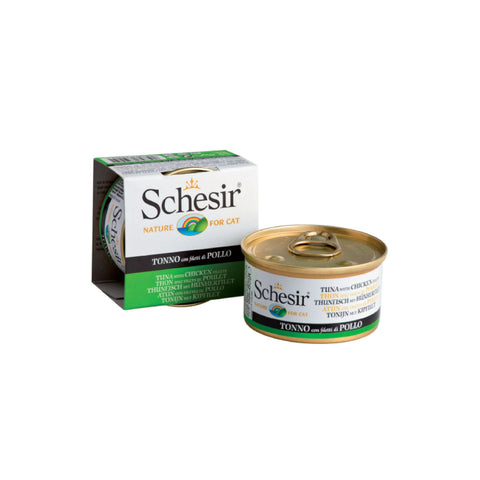 Schesir 雪詩雅：全天然吞拿魚雞絲飯貓罐頭|Schesir - All Natural Tuna & Shredded Chicken Rice Canned Cat