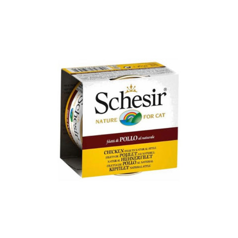 Schesir - All Natural Shredded Chicken  White Rice  Canned Cat