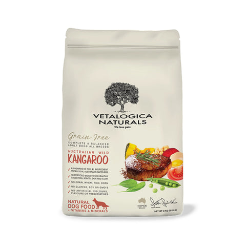Vetalogica Naturals - Grain Free Wild Kangaroo Meat Hypoallergenic Food For Adult Dogs