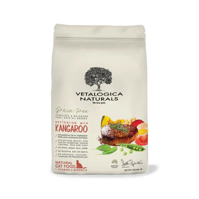 Vetalogica Naturals - Grain Free Wild Kangaroo Meat Hypoallergenic Food For Adult Cats