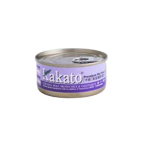 Kakato - Canned Chicken, Beef, Brown Rice, Vegetables, Cats And Dogs