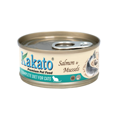 Kakato - Salmon Mussel Cat Staple Food Can