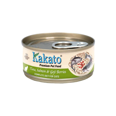 Kakato 卡格: 吞拿魚三文魚杞子貓主食罐